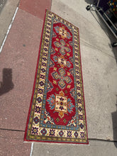 Load image into Gallery viewer, Hand Knotted Afghani Kazak Runner (2'1" x 5'10")