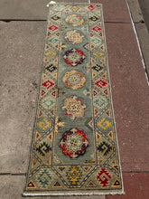 Load image into Gallery viewer, Hand Knotted Afghani Kazak Runner (2' x 6')