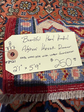Load image into Gallery viewer, Hand Knotted Afghani Kazak Runner (2’1” x 5’9”)