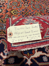 Load image into Gallery viewer, Hand Knotted Afghani Kazak Runner (2' x 5'7")
