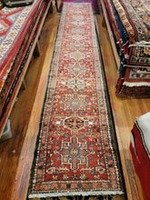 Load image into Gallery viewer, Vintage Hand Knotted Persian Garajeh Runner (2'7" x 14')