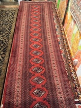 Load image into Gallery viewer, Vintage Hand Knotted Persian Turkoman Runner (3'4" x 12'7")