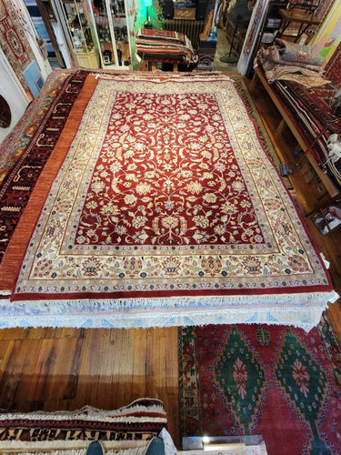 Hand Knotted Indian Kashan Rug (6'1