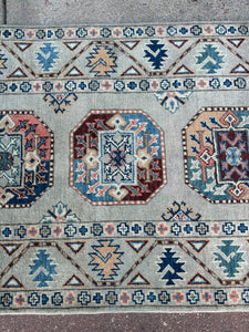 Hand Knotted Afghani Kazak Runner (2'8" x 6'6")