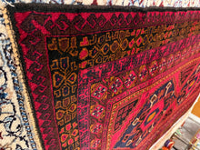 Load image into Gallery viewer, Hand Knotted Afghani Baluch Rug (4&#39;6&quot; x 6&#39;7&quot;)
