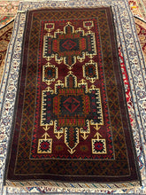 Load image into Gallery viewer, Hand Knotted Afghani Baluch Rug (3&#39;8&quot; x 7&#39;)