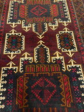 Load image into Gallery viewer, Hand Knotted Afghani Baluch Rug (3&#39;8&quot; x 7&#39;)