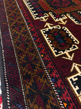 Load image into Gallery viewer, Hand Knotted Afghani Baluch Rug (3&#39;8&quot; x 7&#39;)