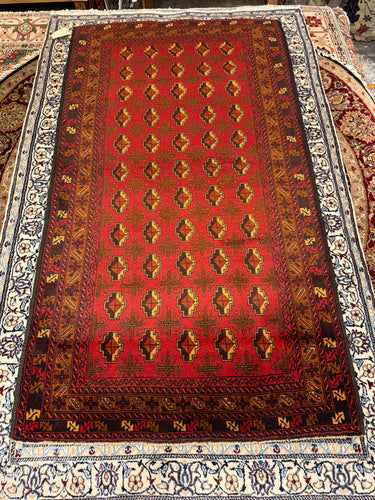 Hand Knotted Afghani Baluch Rug (4' x 7'4