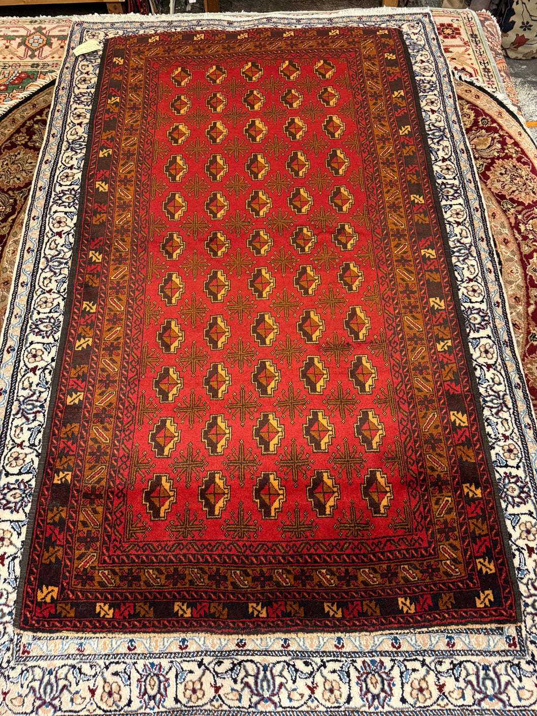 Hand Knotted Afghani Baluch Rug (4' x 7'4