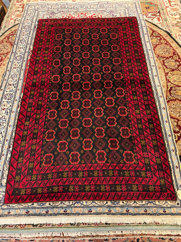 Hand Knotted Afghani Baluch Rug (4' x 6'9