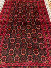 Load image into Gallery viewer, Hand Knotted Afghani Baluch Rug (4&#39; x 6&#39;9&quot;)