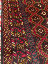 Load image into Gallery viewer, Hand Knotted Afghani Baluch Rug (3&#39;5&quot; x 6&#39;7&quot;)