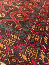 Load image into Gallery viewer, Hand Knotted Afghani Baluch Rug (3&#39;5&quot; x 6&#39;7&quot;)