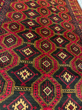 Load image into Gallery viewer, Hand Knotted Afghani Baluch Rug (3&#39;5&quot; x 6&#39;7&quot;)