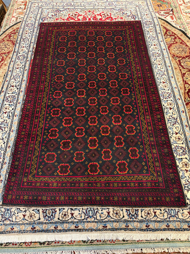Hand Knotted Afghani Baluch Rug (3'9