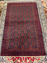 Load image into Gallery viewer, Hand Knotted Afghani Baluch Rug (3&#39;9&quot; x 6&#39;5&quot;)