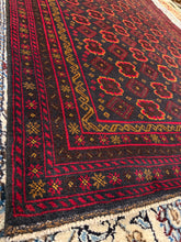 Load image into Gallery viewer, Hand Knotted Afghani Baluch Rug (3&#39;9&quot; x 6&#39;5&quot;)