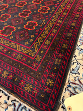 Load image into Gallery viewer, Hand Knotted Afghani Baluch Rug (3&#39;9&quot; x 6&#39;5&quot;)