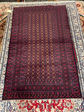 Load image into Gallery viewer, Hand Knotted Afghani Baluch Rug (4&#39; x 6&#39;4&quot;)