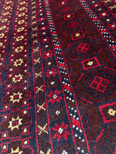 Load image into Gallery viewer, Hand Knotted Afghani Baluch Rug (4&#39; x 6&#39;4&quot;)