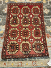 Load image into Gallery viewer, Hand Knotted Afghani rug (17&quot; x 26&quot;)