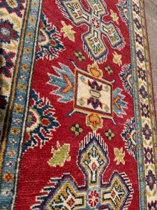 Hand Knotted Afghani Kazak Runner (2'1" x 5'10")