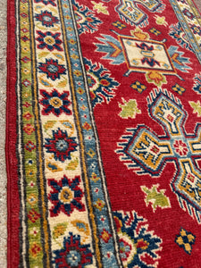Hand Knotted Afghani Kazak Runner (2'1" x 5'10")