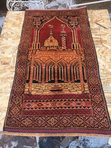 Vintage Hand Knotted Afghani Baluch (2'4