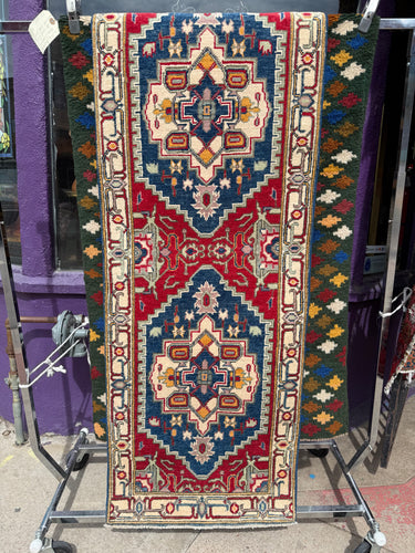 Hand Knotted Afghani Kazak Runner (2' x 6')