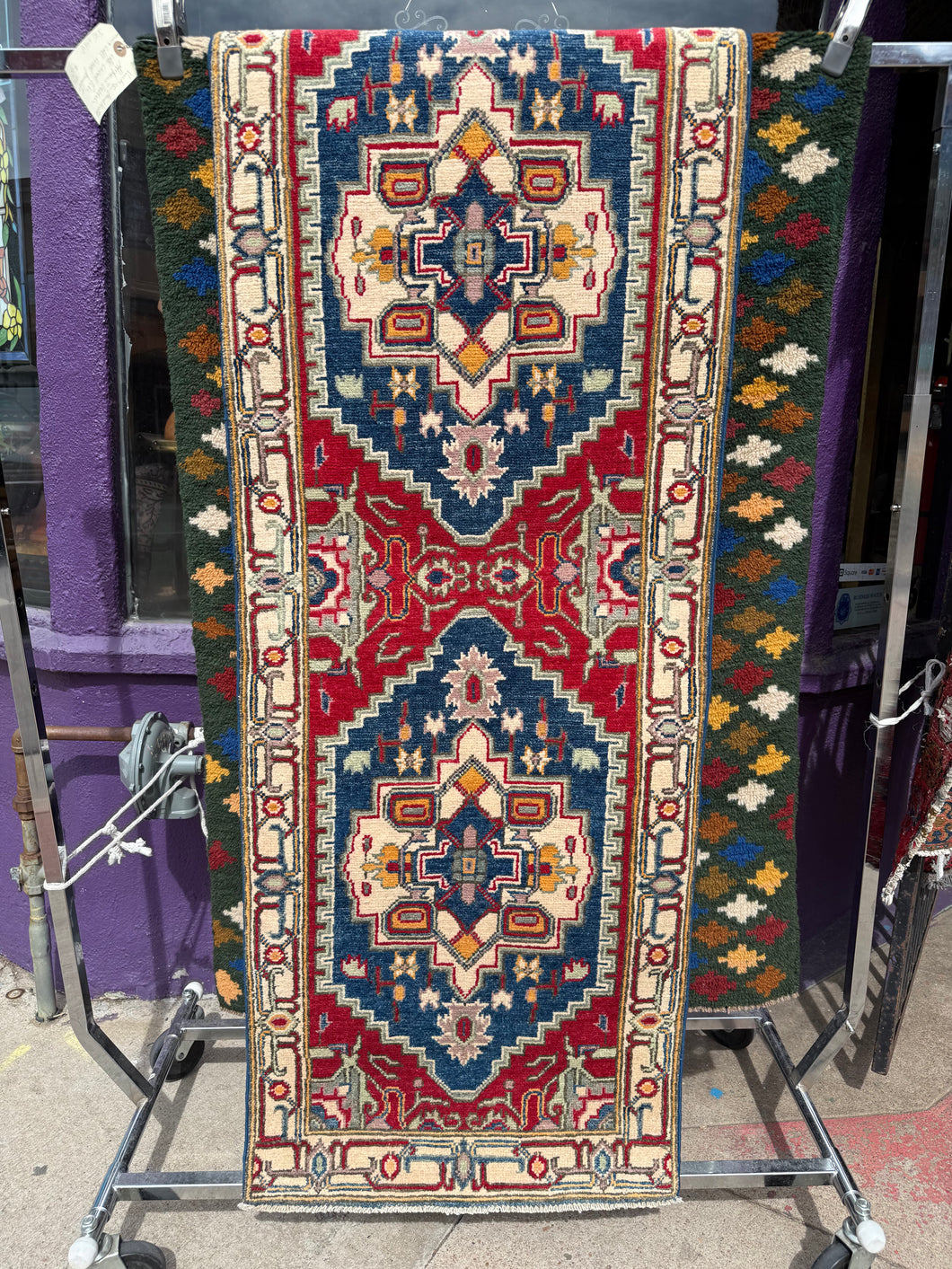 Hand Knotted Afghani Kazak Runner (2' x 6')