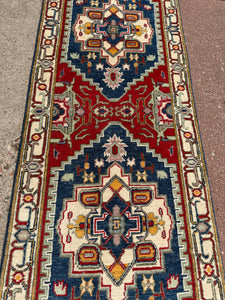Hand Knotted Afghani Kazak Runner (2' x 6')
