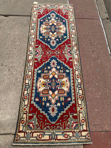Hand Knotted Afghani Kazak Runner (2' x 6')