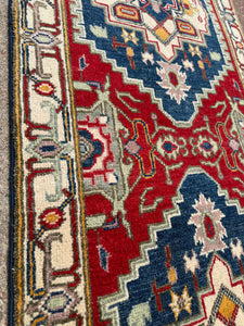 Hand Knotted Afghani Kazak Runner (2' x 6')