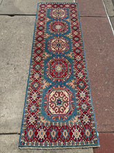 Load image into Gallery viewer, Hand Knotted Afghani Kazak Runner (2&#39; x 6&#39;)