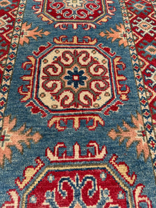Hand Knotted Afghani Kazak Runner (2' x 6')