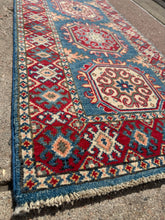 Load image into Gallery viewer, Hand Knotted Afghani Kazak Runner (2&#39; x 6&#39;)