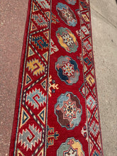 Load image into Gallery viewer, Hand Knotted Afghani Kazak Runner (2&#39; x 5&#39;7&quot;)