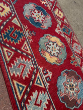 Load image into Gallery viewer, Hand Knotted Afghani Kazak Runner (2&#39; x 5&#39;7&quot;)