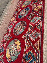 Load image into Gallery viewer, Hand Knotted Afghani Kazak Runner (2&#39; x 5&#39;7&quot;)