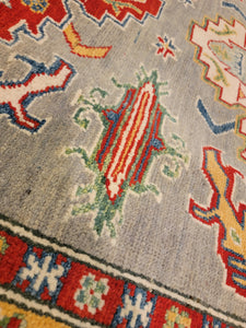 Hand Knotted Afghani Kazak Rug (5' x 7')