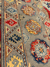 Load image into Gallery viewer, Hand Knotted Afghani Kazak Runner (2' x 6')