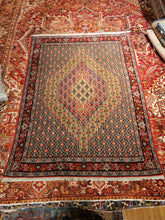 Load image into Gallery viewer, Vintage hand Knotted Persian Bijar (4'1" x 5'7")