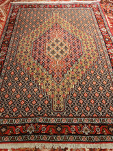 Load image into Gallery viewer, Vintage hand Knotted Persian Bijar (4'1" x 5'7")