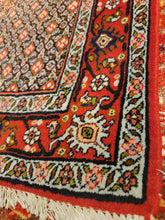 Load image into Gallery viewer, Vintage hand Knotted Persian Bijar (4'1" x 5'7")