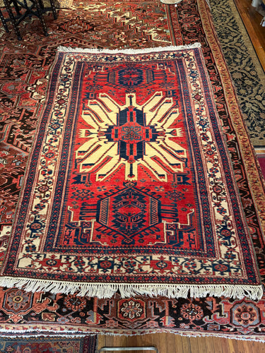 Hand Knotted Vintage Persian Gharajeh (4’11” x 7’2”)
