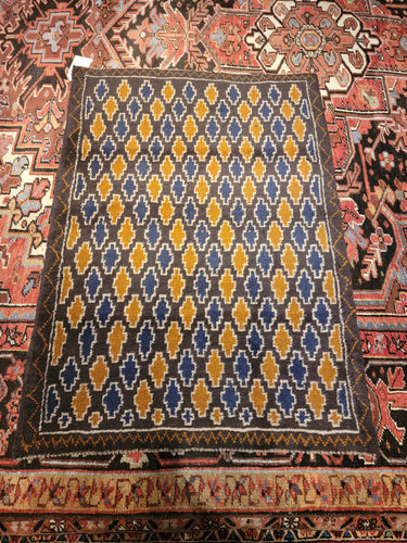Vintage Hand Knotted Afghani Gabbeh (3' x 4'2