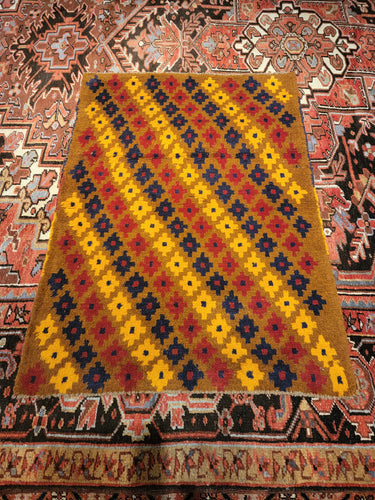 Vintage Hand Knotted Afghani Gabbeh (2'10