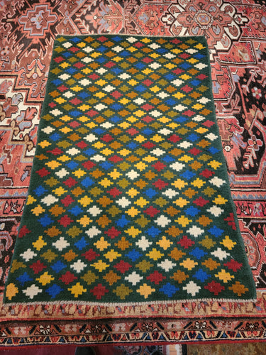 Vintage Hand Knotted Afghani Gabbeh (2'10