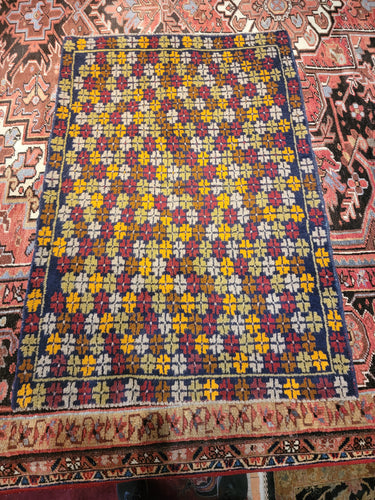 Vintage Hand Knotted Afghani Gabbeh (2'11